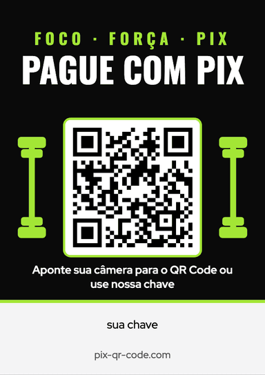 Modelo de placa Pix Academia