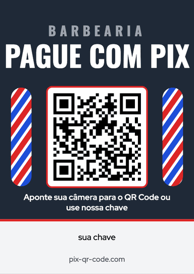 Modelo de placa Pix Barbearia