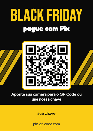 Modelo de placa Pix Black Friday