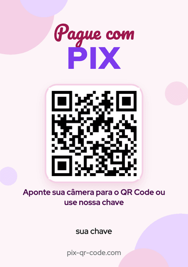 Modelo de placa Pix Delicado