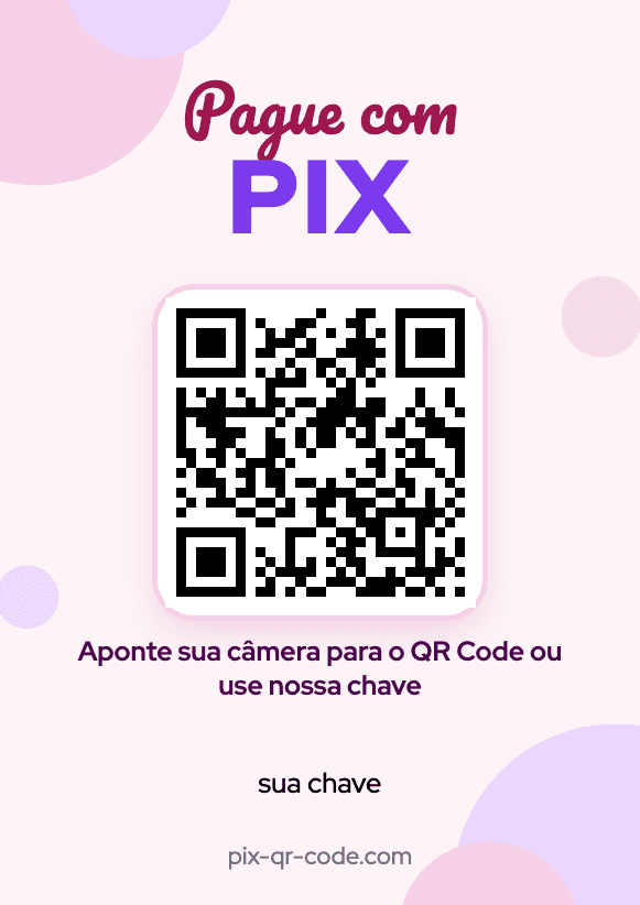 Modelo de placa Pix Delicado