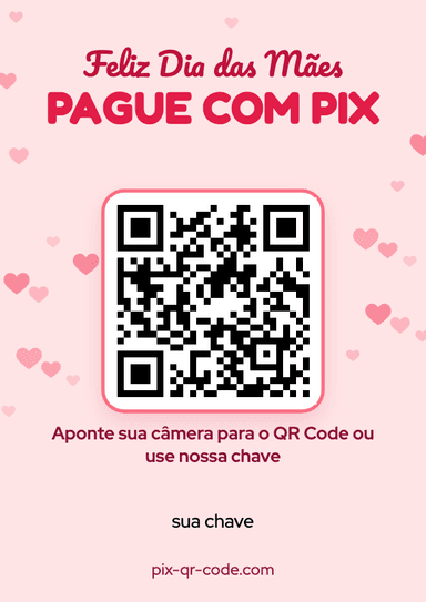 Modelo de placa Pix Dia das Mães