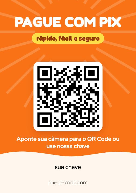 Modelo de placa Pix Comida