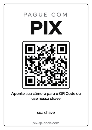 Modelo de placa Pix Minimalista