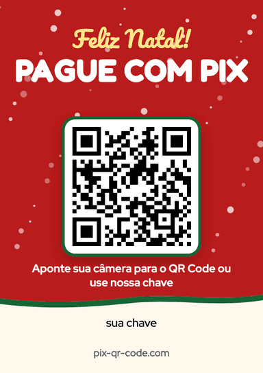 Modelo de placa Pix Natal