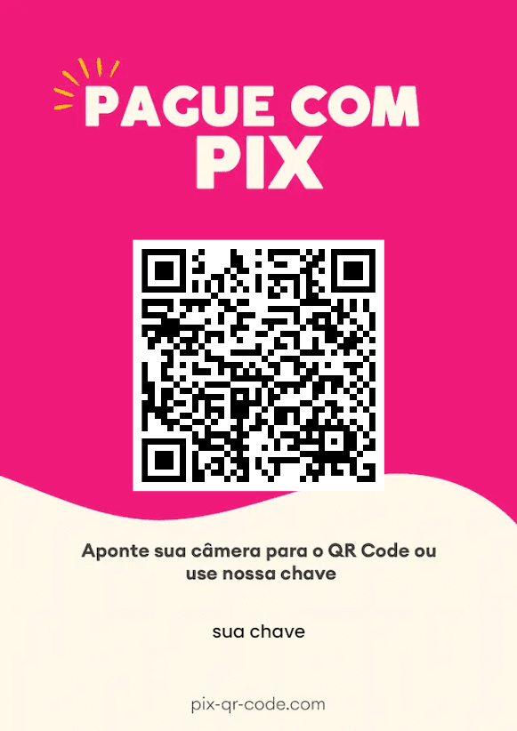 Modelo de placa Pix Rosa