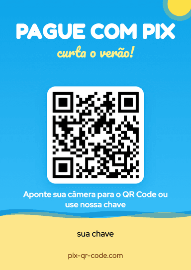 Modelo de placa Pix Verão