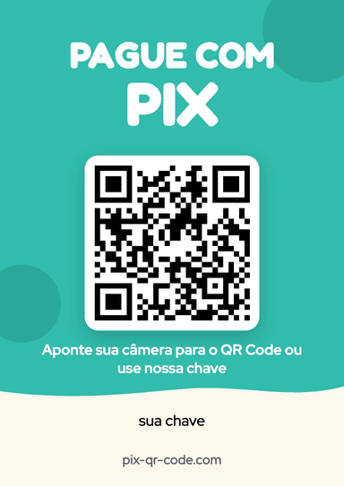 Modelo de placa Pix Verde Pix