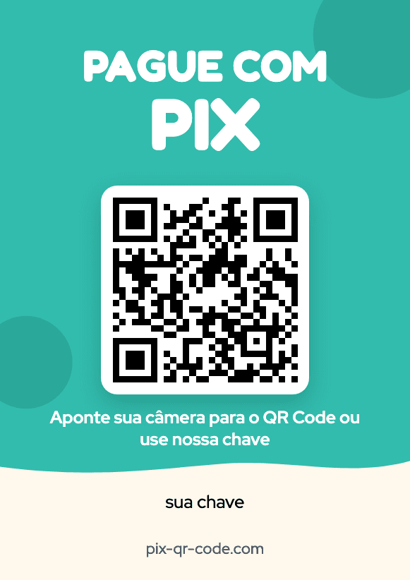 Modelo de placa Pix Verde Pix