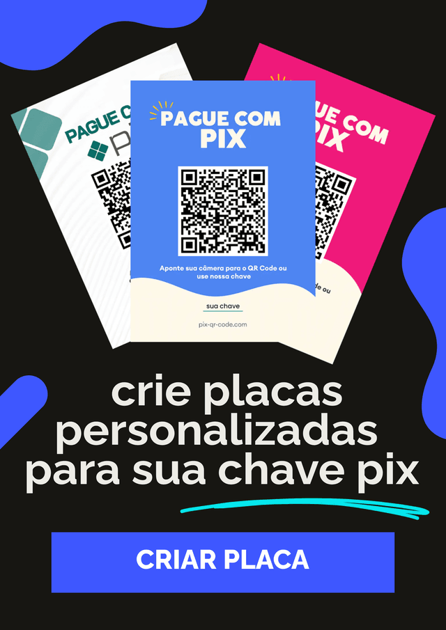 Gerar placa Pix grátis