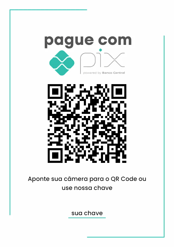 Modelo de placa Pix Clássico para imprimir
