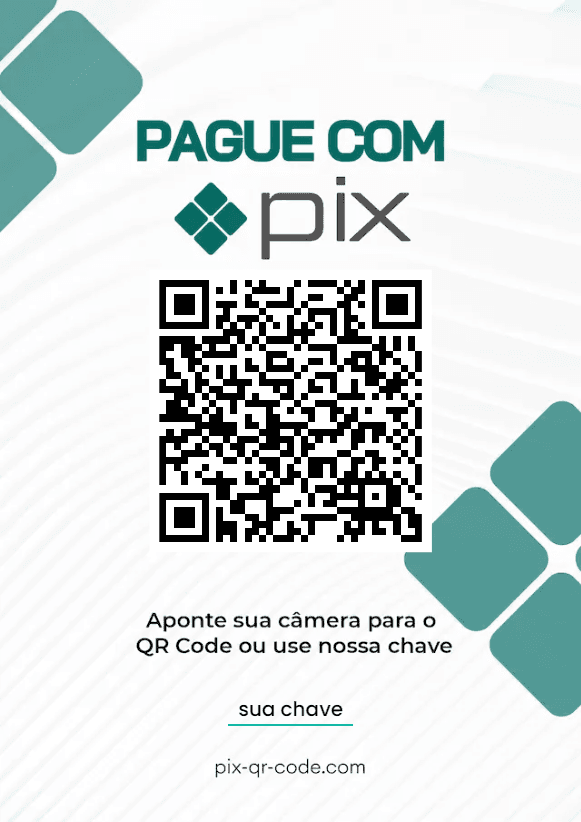 Modelo de placa Pix Logos para imprimir