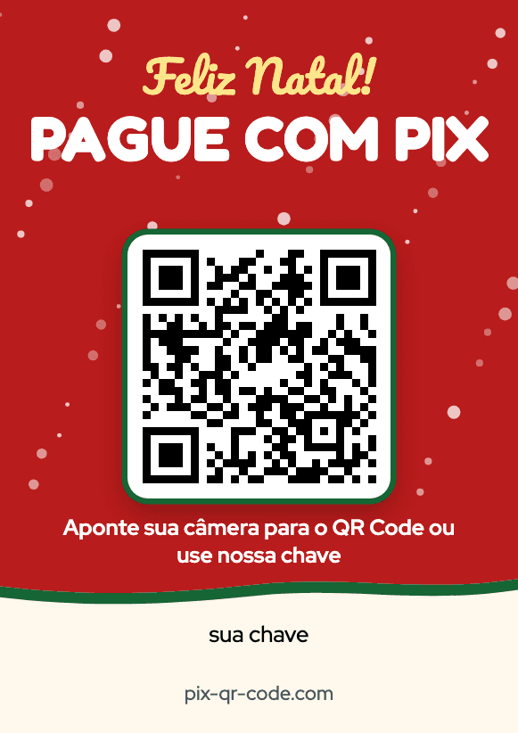 Modelo de placa Pix Natal para imprimir