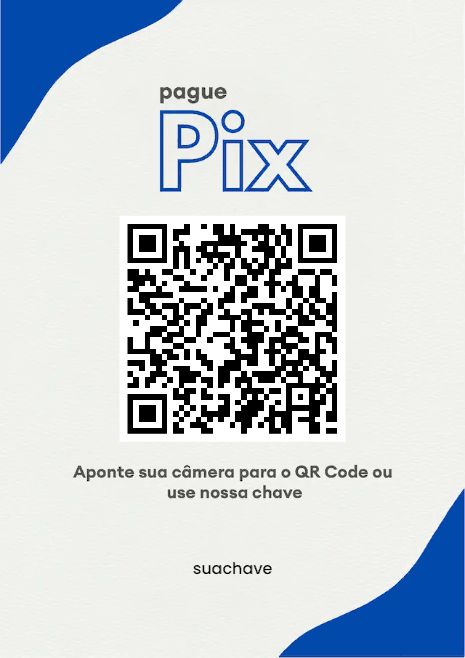 Modelo de placa Pix Papel para imprimir